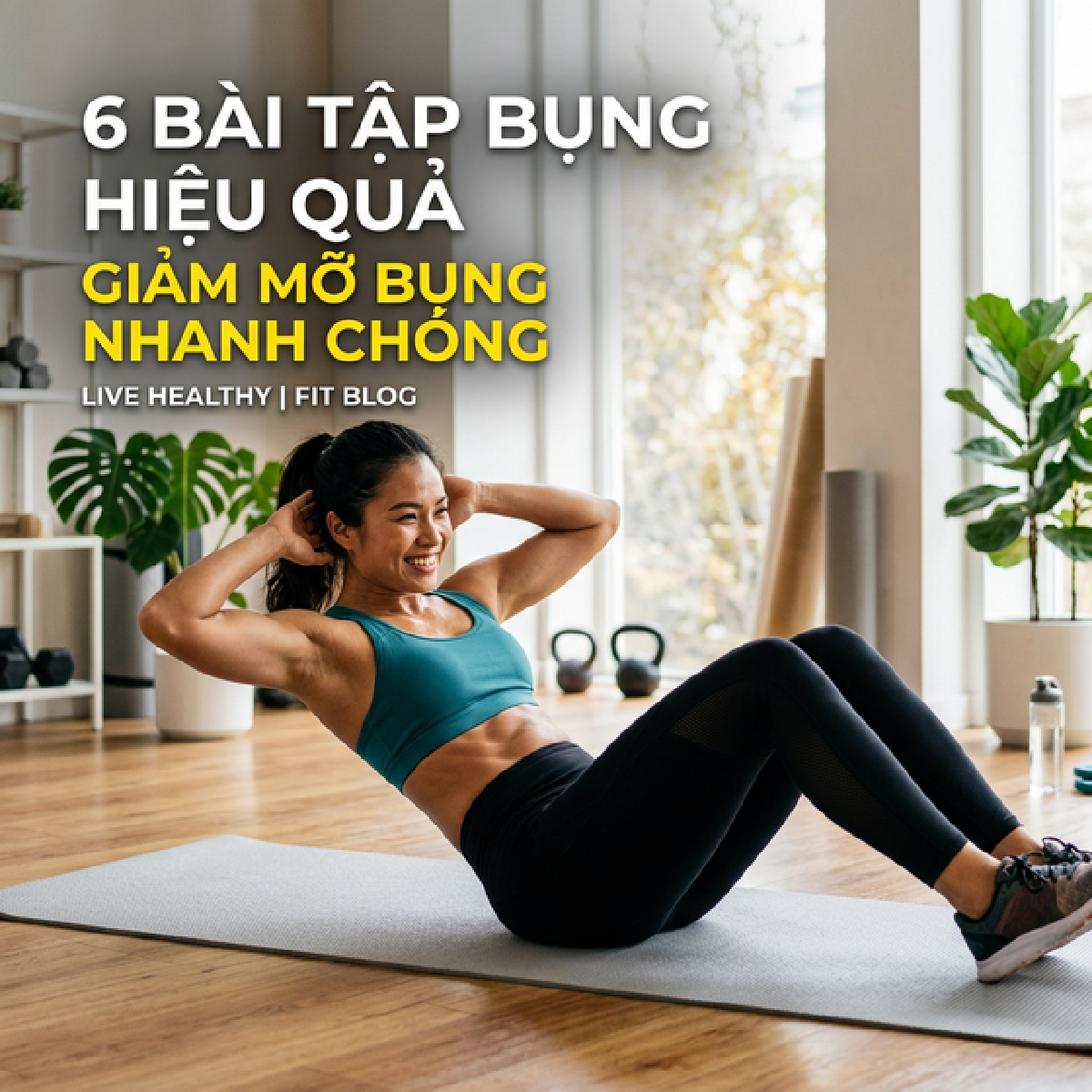 6 bài tập giảm mỡ bụng hiệu quả tại nhà chỉ với 10 phút mỗi ngày