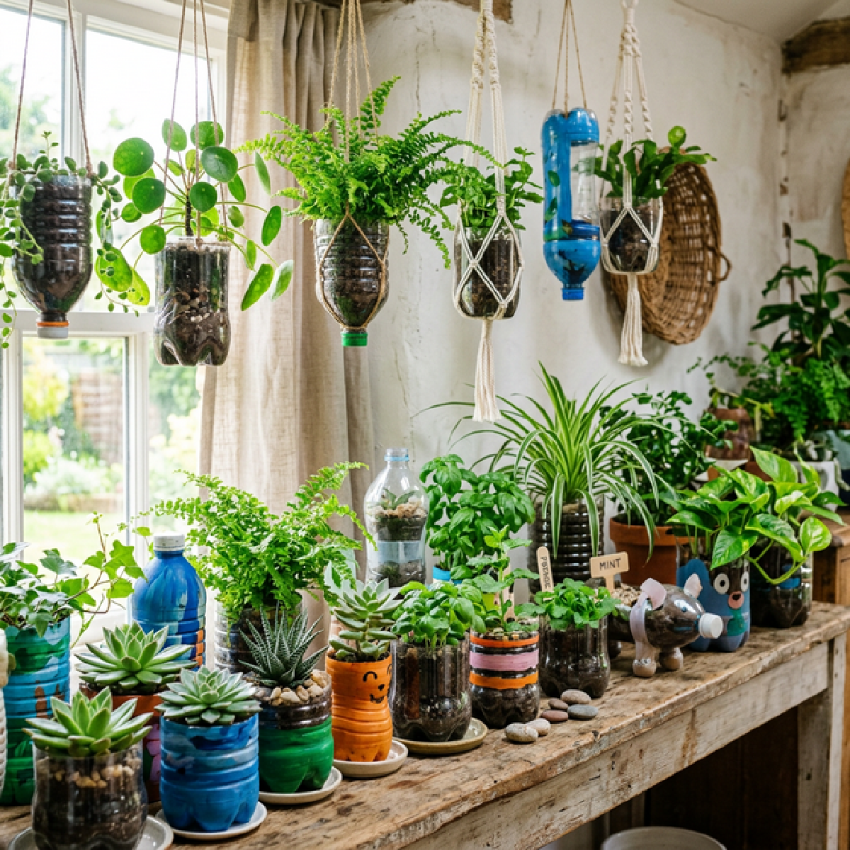 10 Ý Tưởng Tái Chế Chai Nhựa Sáng Tạo Vừa Đẹp Vừa Có Ích